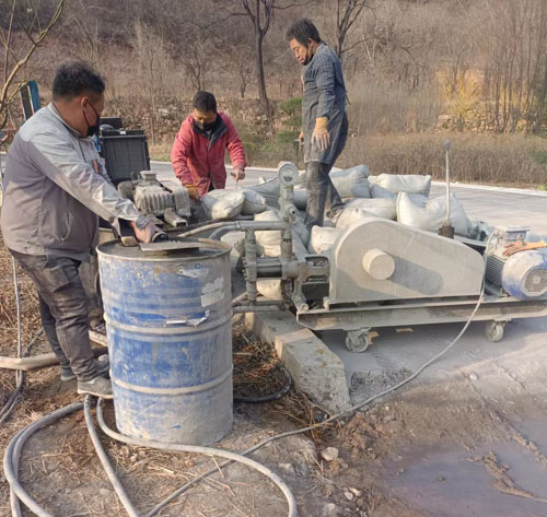 靖西路面下沉注浆